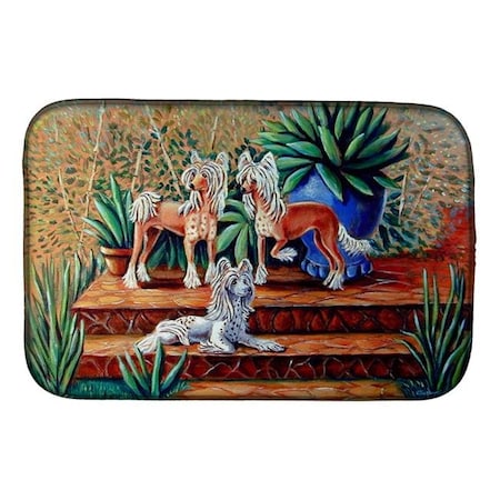 Carolines Treasures Carolines Treasures 7505DDM Chinese Crested Dish Drying Mat 7505DDM